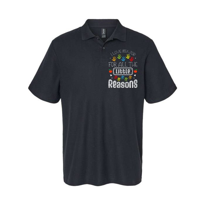 I Love My Job For All The Little Reasons Daycare Teacher Softstyle Adult Sport Polo