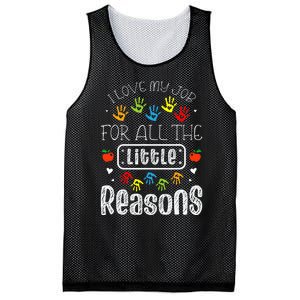 I Love My Job For All The Little Reasons Daycare Teacher Mesh Reversible Basketball Jersey Tank