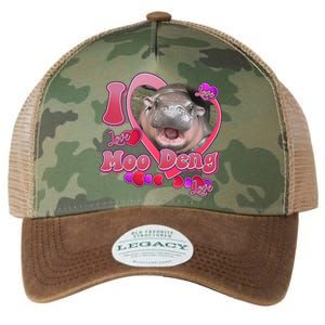 I Love Moo Deng Baby Hippo Legacy Tie Dye Trucker Hat