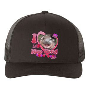 I Love Moo Deng Baby Hippo Yupoong Adult 5-Panel Trucker Hat