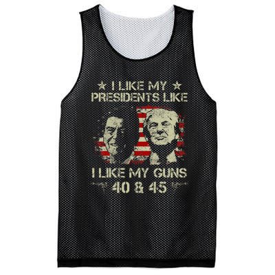 I Like My Presidents Like I Like My Guns 40 45 Funny Mesh Reversible Basketball Jersey Tank