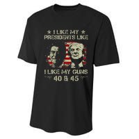 I Like My Presidents Like I Like My Guns 40 45 Funny Performance Sprint T-Shirt