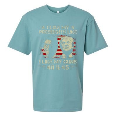 I Like My Presidents Like I Like My Guns 40 45 Funny Sueded Cloud Jersey T-Shirt