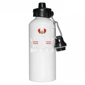 I Love My Hot Peruvian Husband Anniversary Birthday Aluminum Water Bottle