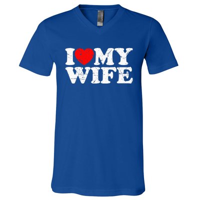 I Love My Wife V-Neck T-Shirt