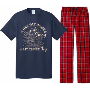 I Like My Books Spicy And My Coffee Icy Skeleton Book Lovers Pajama Set