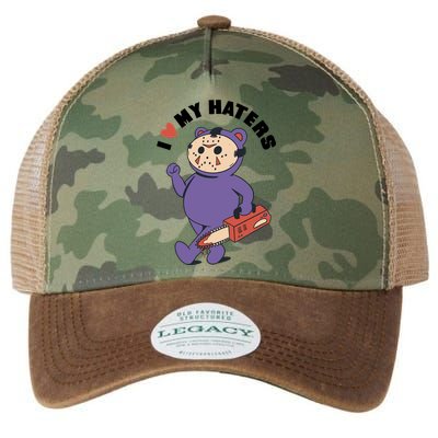 I Love My Haters Teddy Bear Legacy Tie Dye Trucker Hat