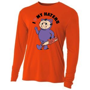 I Love My Haters Teddy Bear Cooling Performance Long Sleeve Crew