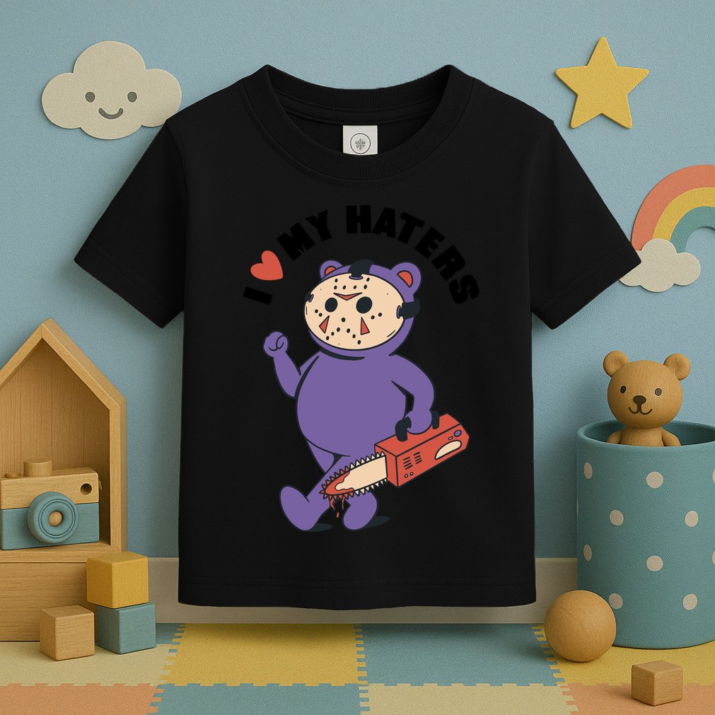 I Love My Haters Teddy Bear Toddler T-Shirt