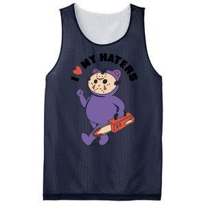 I Love My Haters Teddy Bear Mesh Reversible Basketball Jersey Tank