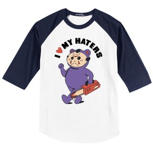 I Love My Haters Teddy Bear Baseball Sleeve Shirt