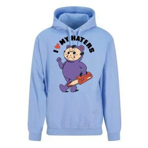 I Love My Haters Teddy Bear Unisex Surf Hoodie