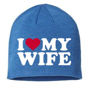 I Love My Wife Gift Sustainable Beanie