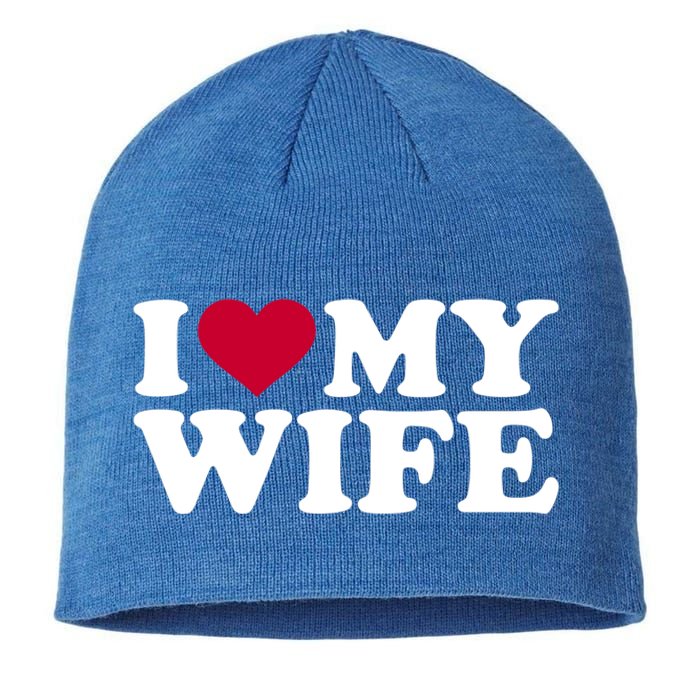 I Love My Wife Gift Sustainable Beanie