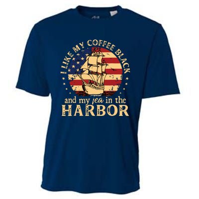 I Like My Coffee Black And My Tea In The Harbor Us History Cooling Performance Crew T-Shirt