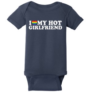 I Love My Hot Lesbian Girlfriend Lgbt Cute Lesbian Wife Gift Baby Bodysuit