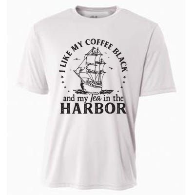 I Like My Coffee Black And My Tea In The Harbor Us Patriotic Cooling Performance Crew T-Shirt