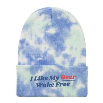 I Like My Beer Woke Free Tie Dye 12in Knit Beanie