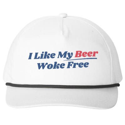 I Like My Beer Woke Free Snapback Five-Panel Rope Hat