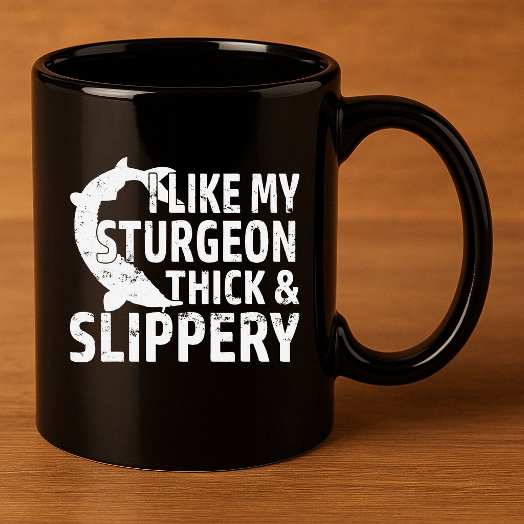 I Like My Sturgeon Thick And Slippery Fishing 11oz C Handle Ceramic Mug