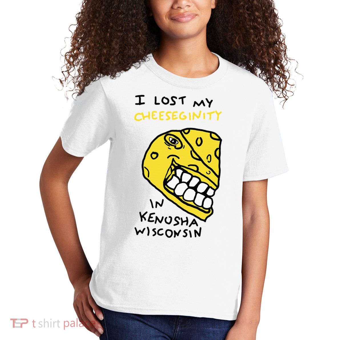 I Lost My Cheeseginity In Kenosha Wisconsin Kids T-Shirt
