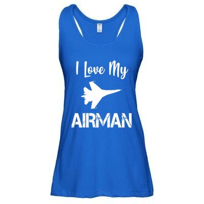 I Love My Air Trained To Fly Airplane Gift Ladies Essential Flowy Tank