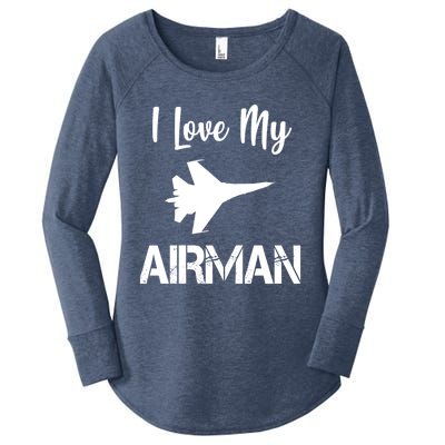 I Love My Air Trained To Fly Airplane Gift Women's Perfect Tri Tunic Long Sleeve Shirt