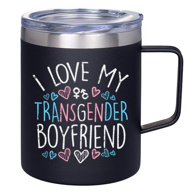 I Love My Transg Boyfriend Transsexual Transg Lgbt Women 12oz Stainless Steel Coffee Mug
