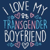 I Love My Transg Boyfriend Transsexual Transg Lgbt Women Women's V-Neck T-Shirt