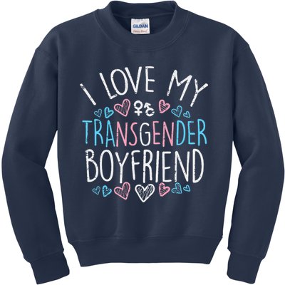 I Love My Transg Boyfriend Transsexual Transg Lgbt Women Kids Sweatshirt