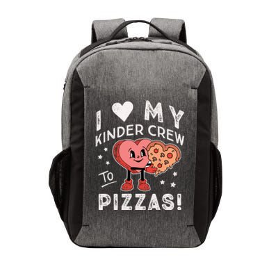 I Love My Kinder Crew To Pizzas Teacher Kindergarten Heart Funny Gift Vector Backpack