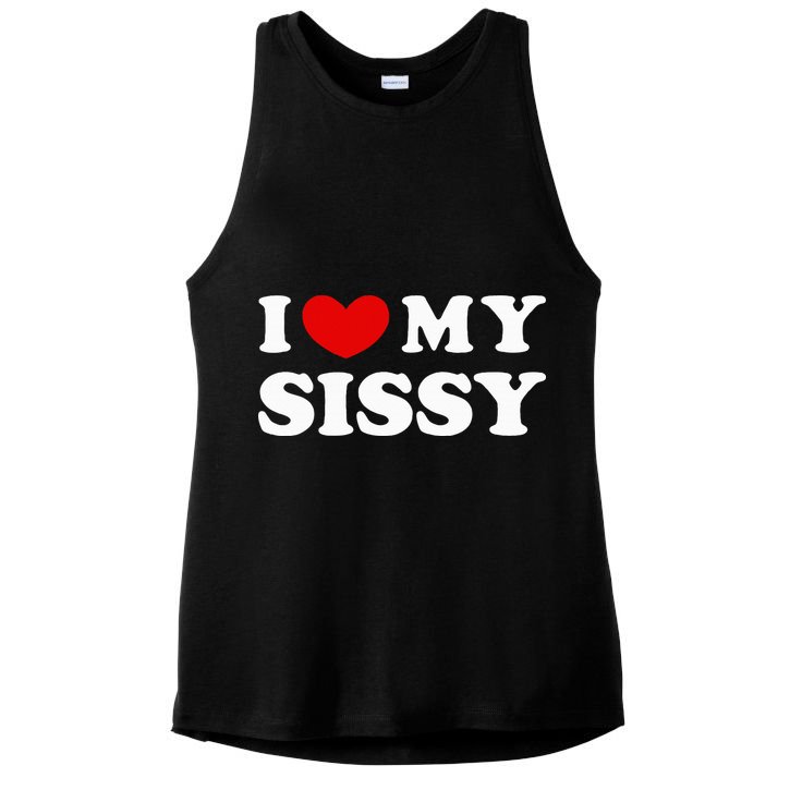 I Love My Sissy I Heart My Sister Ladies PosiCharge Tri-Blend Wicking Tank
