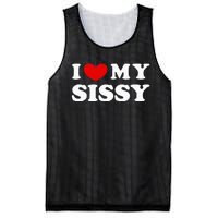 I Love My Sissy I Heart My Sister Mesh Reversible Basketball Jersey Tank