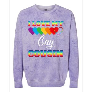 I Love My Gay Cousin Rainbow LGBT Pride Month Proud Cousin Colorblast Crewneck Sweatshirt