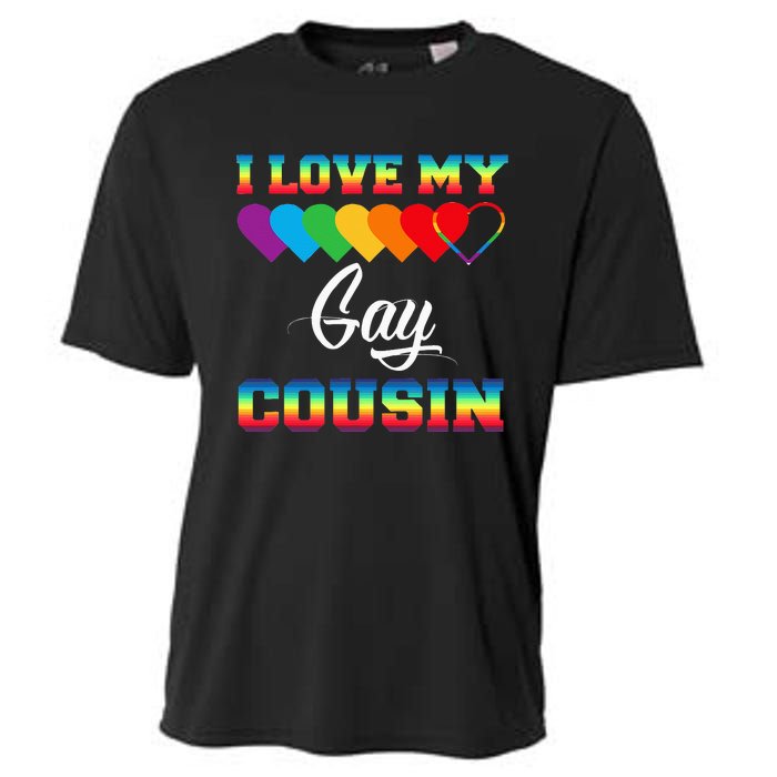 I Love My Gay Cousin Rainbow LGBT Pride Month Proud Cousin Cooling Performance Crew T-Shirt