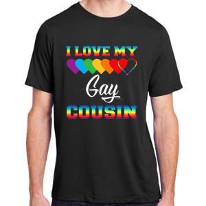 I Love My Gay Cousin Rainbow LGBT Pride Month Proud Cousin Adult ChromaSoft Performance T-Shirt