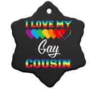 I Love My Gay Cousin Rainbow LGBT Pride Month Proud Cousin Ceramic Star Ornament