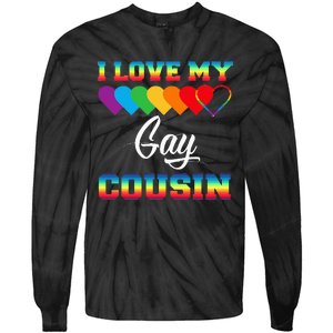 I Love My Gay Cousin Rainbow LGBT Pride Month Proud Cousin Tie-Dye Long Sleeve Shirt