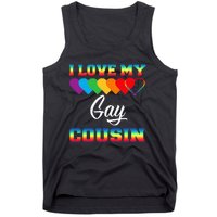 I Love My Gay Cousin Rainbow LGBT Pride Month Proud Cousin Tank Top