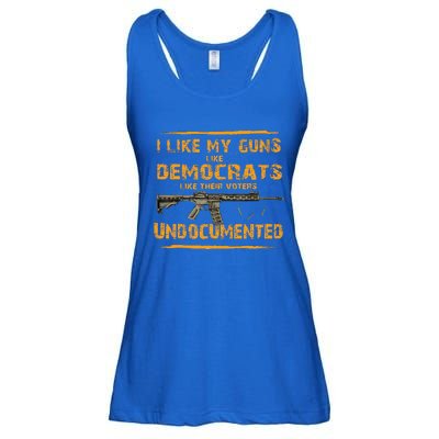 I Like My Guns Like Democrats Like Their Voters Undocumented Ladies Essential Flowy Tank