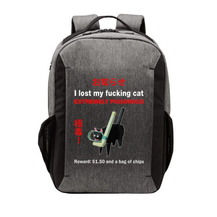 I Lost My Fucking Cat Extremely Poisonous Funny Cat Vector Backpack