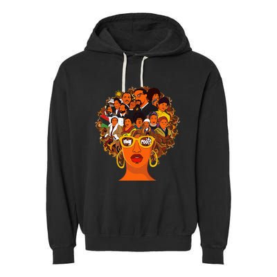 I Love My Roots Back Powerful Black History Month Dna Pride Garment-Dyed Fleece Hoodie