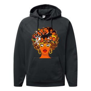 I Love My Roots Back Powerful Black History Month Dna Pride Performance Fleece Hoodie