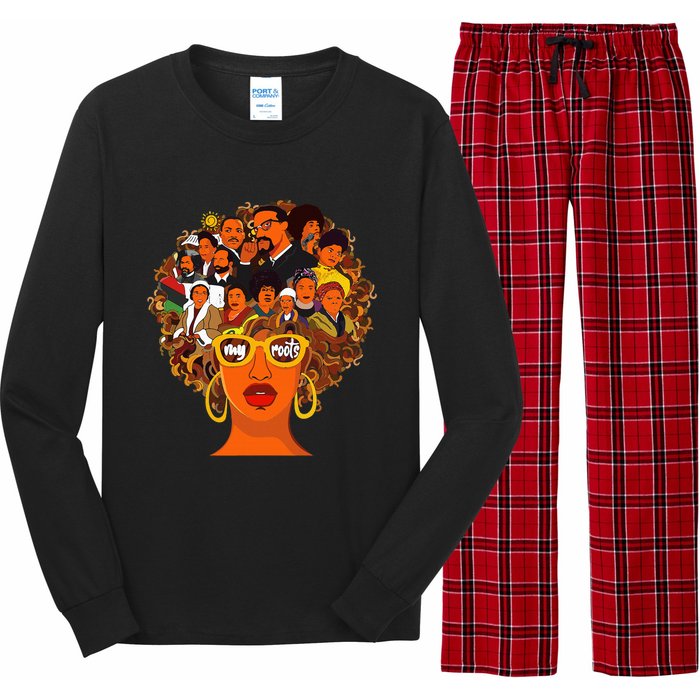 I Love My Roots Back Powerful Black History Month Dna Pride Long Sleeve Pajama Set