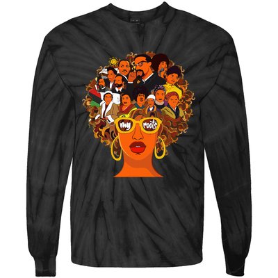 I Love My Roots Back Powerful Black History Month Dna Pride Tie-Dye Long Sleeve Shirt