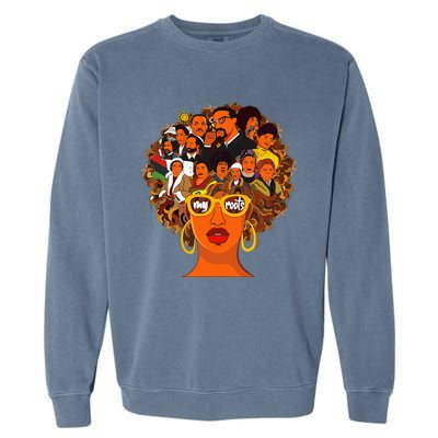 I Love My Roots Back Powerful Black History Month Dna Pride Garment-Dyed Sweatshirt