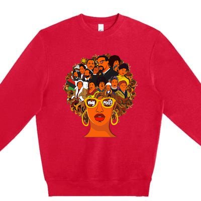 I Love My Roots Back Powerful Black History Month Dna Pride Premium Crewneck Sweatshirt