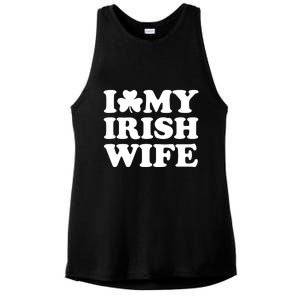 I Love My Irish Wife Shirt Novelty St Patricks Day Ladies PosiCharge Tri-Blend Wicking Tank