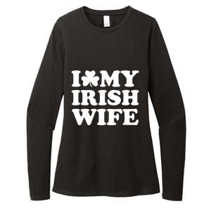 I Love My Irish Wife Shirt Novelty St Patricks Day Womens CVC Long Sleeve Shirt