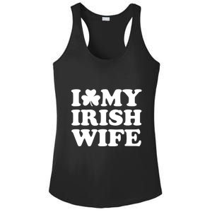 I Love My Irish Wife Shirt Novelty St Patricks Day Ladies PosiCharge Competitor Racerback Tank